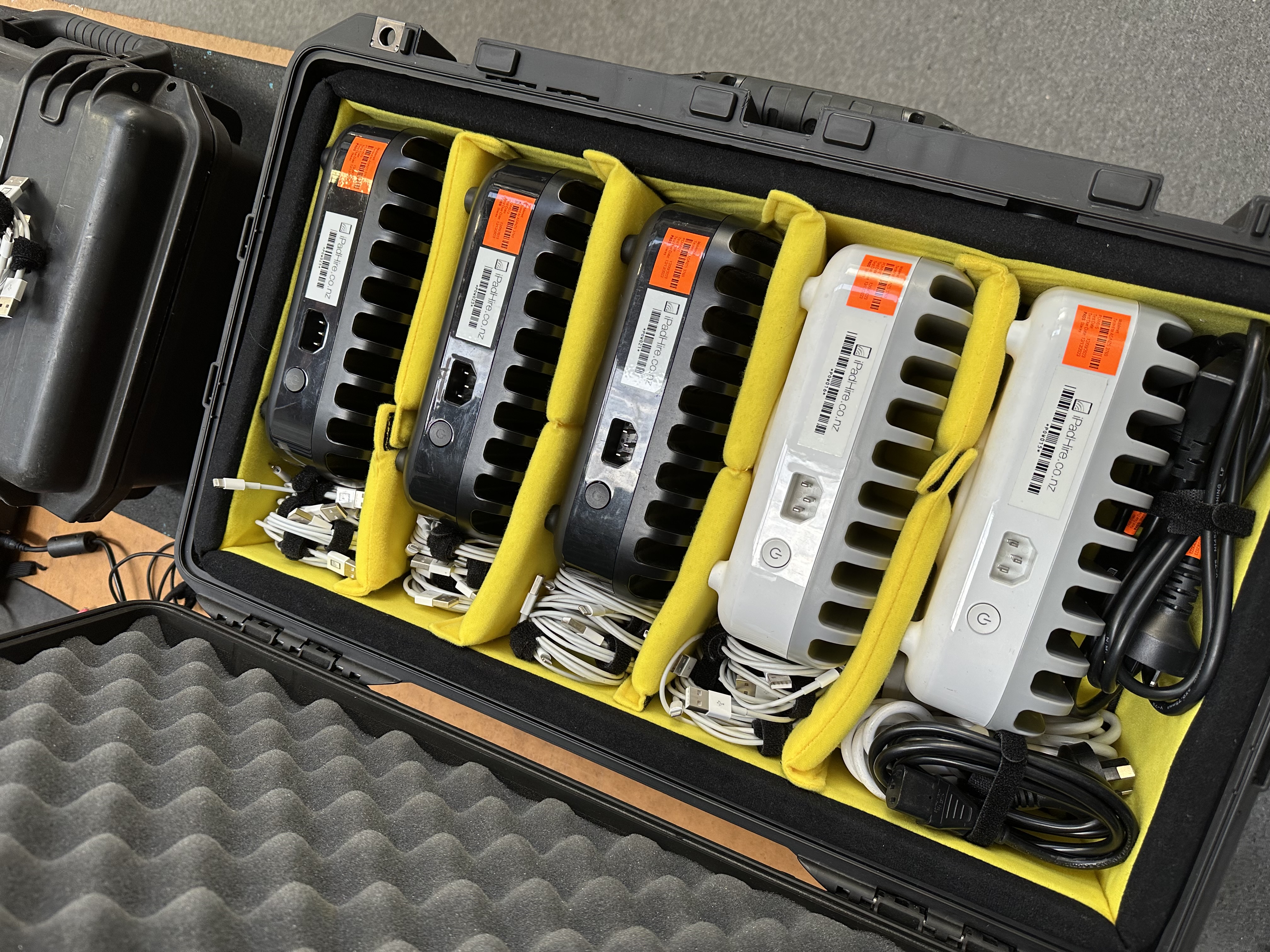 Photo of 10-Port USB Charge Station in action